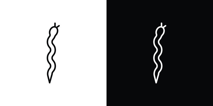 Snake icon symbol. Vector outline drawing.