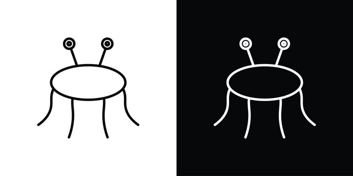Spaghetti Monster Flying icon symbol. Vector outline drawing.