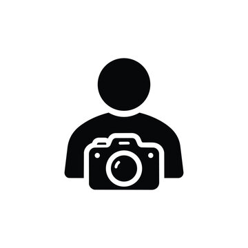 Photographer photographer icon with camera for professions theme