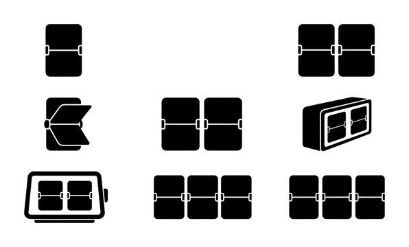 Flipboard Display Icons, Retro Scoreboard Panels, Vintage Information Boards Vector Set