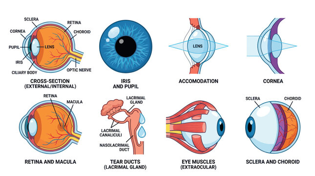 Anatomy of the Human Eye Structures.