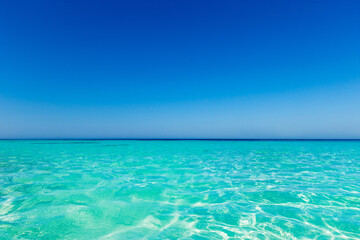 Fototapeta premium tropical Maldives island with white sandy beach and sea