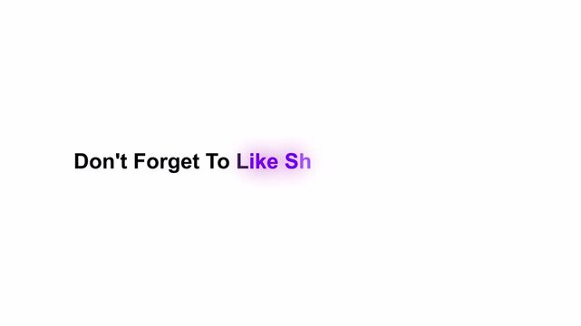 Dont forget to like share And comments title reveal text animation with alpha channel