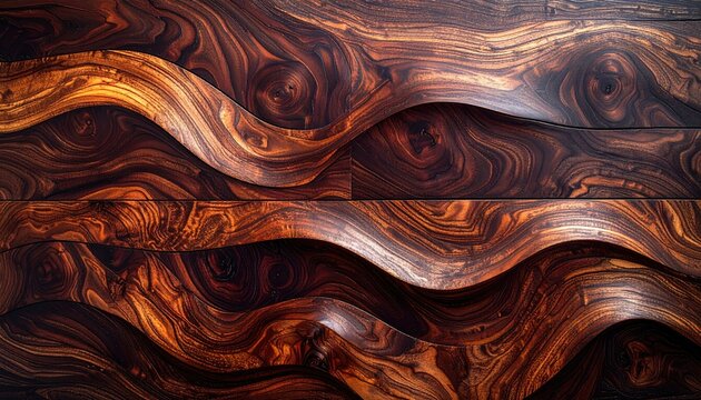 Abstract Swirling Wood Grain Texture with Warm Tones.