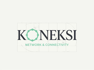 Fototapeta premium Koneksi Network and Connectivity Logo.