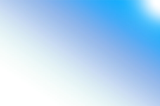 Abstract blue gradient background with a soft light glow in the corner isolated on transparent background