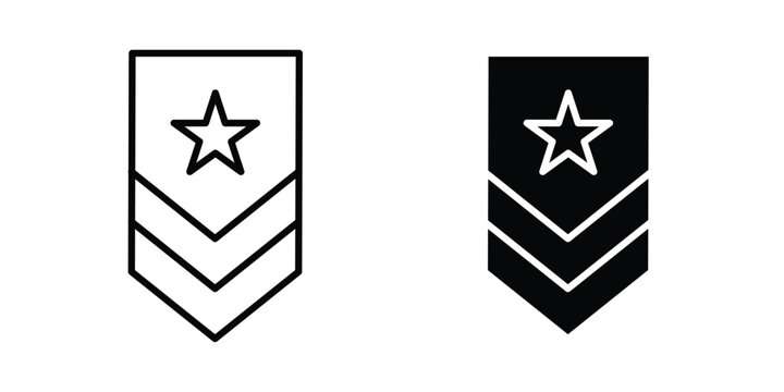 Military rank badge icon