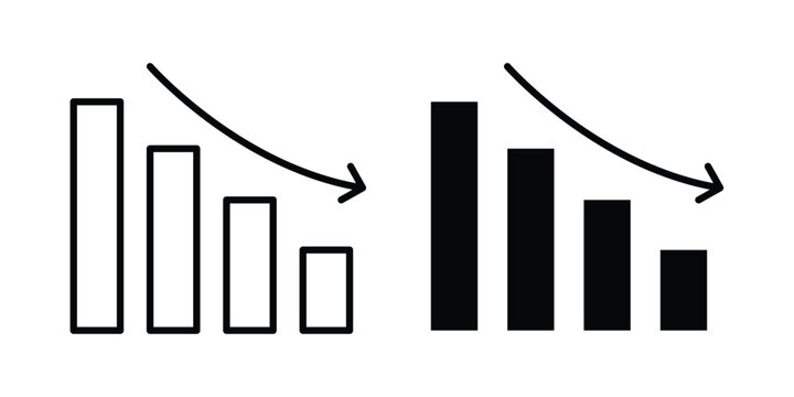 Reduction chart icon