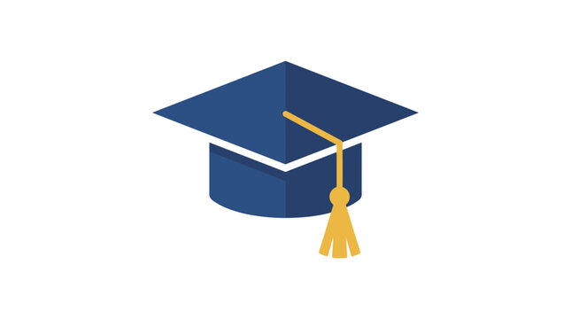 Graduation Cap Icon Academic Symbol.