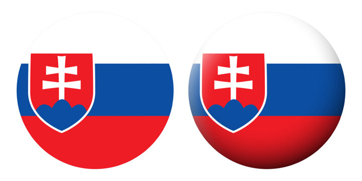 Vector illustration of Slovakia flag set on transparent background