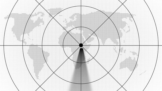 Futuristic hud radar screen interface displaying scanning. HUD Target Scanner Radar Rotation. Display Computer Data. High Tech Spin Circles Shape Element Target User Interface. Light beam sun rays 
