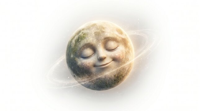 the beautiful smiling moon