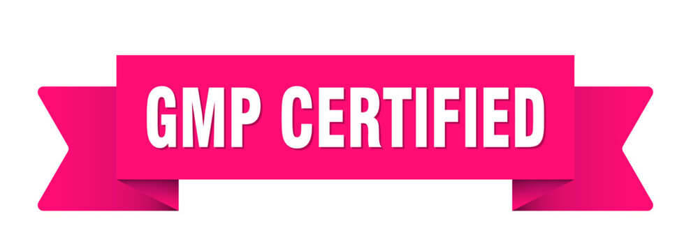 gmp certified ribbon isolated on transparent background. gmp certified ribbon
