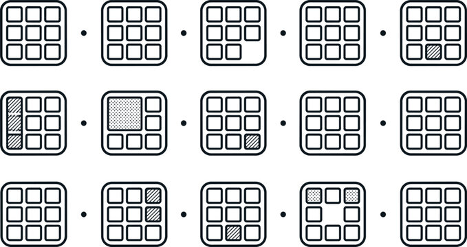 Flat vector graphic illustration of a minimalist internet web browser user interface wireframe window template isolated on white background.