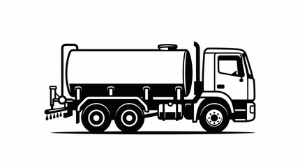 Water Tanker Truck Vector Illustration © Ciko