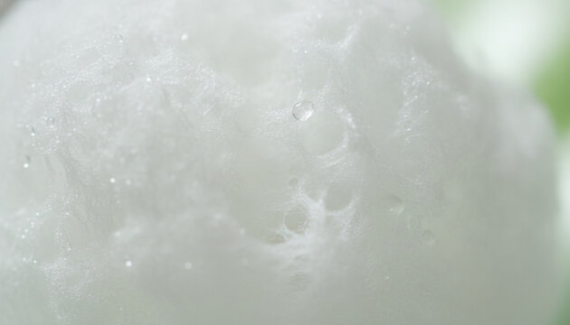 Wet organic Konjac facial sponge macro with soft porous botanical texture