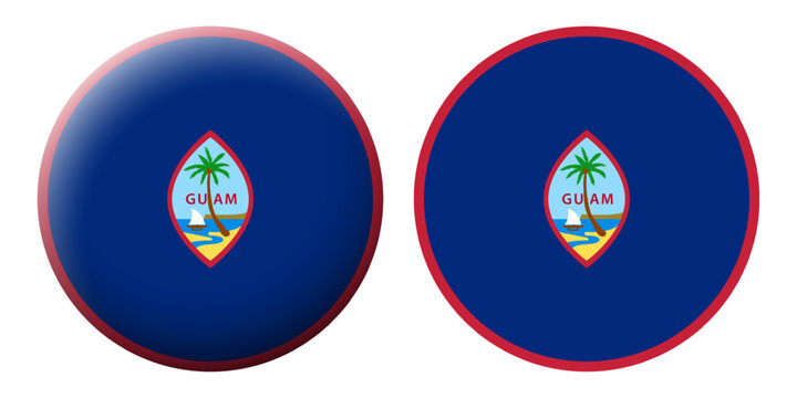 Vector illustration of Guam flag set on transparent background