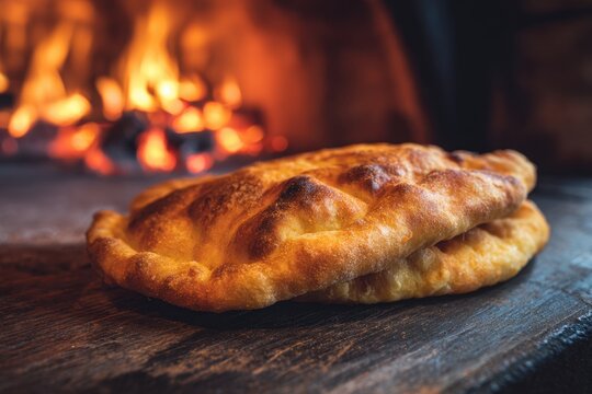Freshly baked bread from a wood fired oven