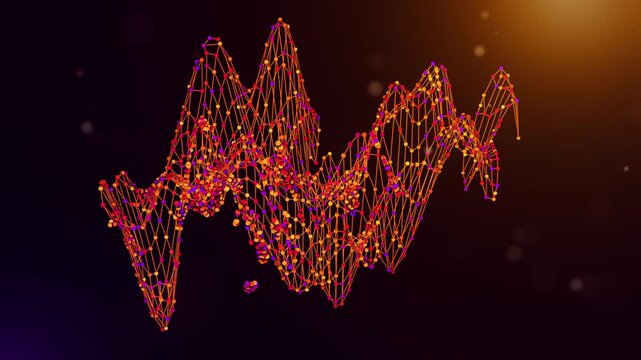 Dynamic Singapore map reveal animation formed by connected neural network lines and colorful nodes over a purple and orange bokeh background, representing AI, data, and digital transformation.