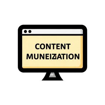 Content Monetization Digital Concept Illustration.