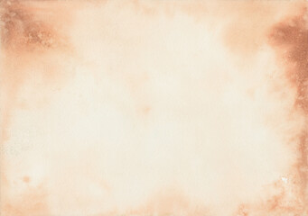 Obraz premium Horizontal brown and beige watercolor background with rustic vintage paper texture