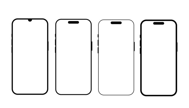 Minimal smartphone mockup for business and product preview editable vector EPS