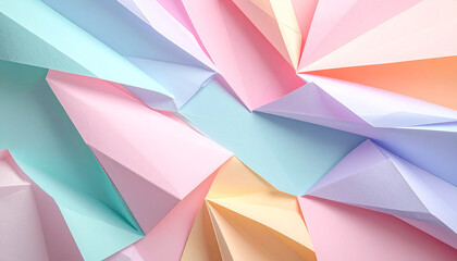 Fototapeta premium Abstract Folded Pastel Paper