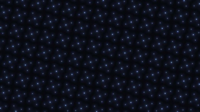 Dynamic sparkling blue dots generate an enchanting abstract digital visual shader effect