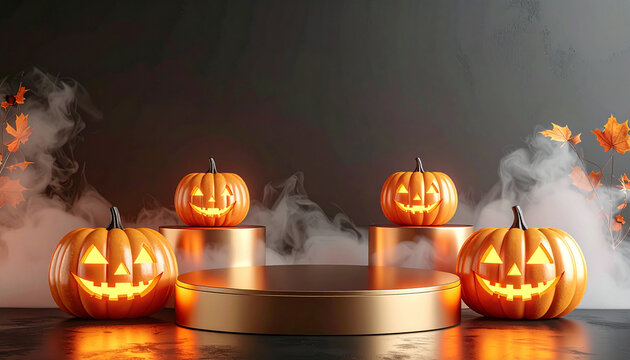 Spooky Halloween Pumpkin Display