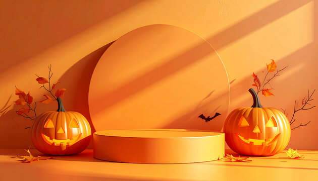 Halloween Pumpkin Display Stage
