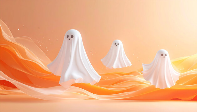 Cute Halloween Ghost Characters