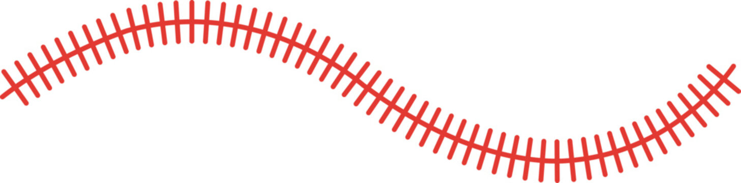 Baseball Stitch Seam Sports Border Illustration Design