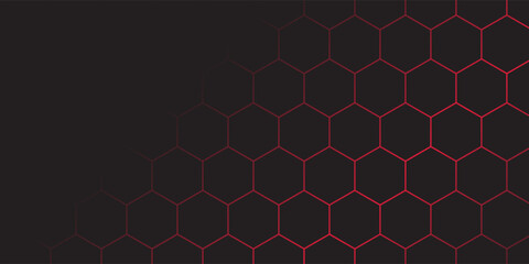 Fototapeta premium Seamless red honeycomb background with simple clean geometric tiles, futuristic corporate texture, and vibrant energy flow. Modern mobile phone wallpaper.