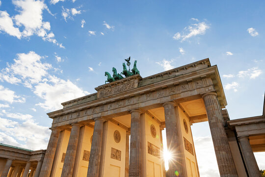 Germany, Berlin, Brandenburger Tor at back light