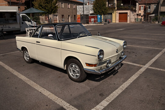 Vintage BMW 700 Coupe Sport (1962) at a classic car rally on September 3, 2016 in Gambettola, FC, Italy