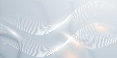 Sophisticated white motion backdrop showing layered flowing ribbons and subtle golden glow for premium advertising needs. © png