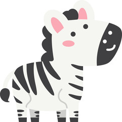 Obraz premium Cute Zebra Character Animal Illustration
