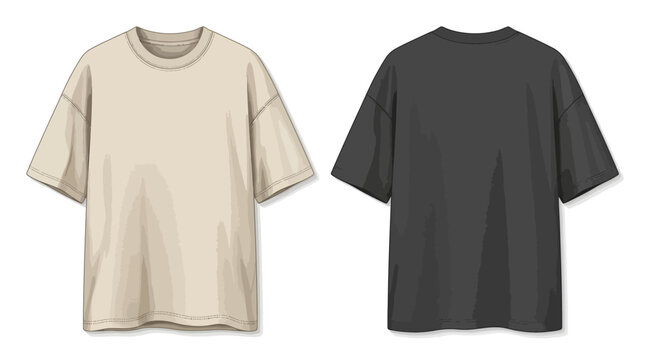 T shirts for men in beige black.