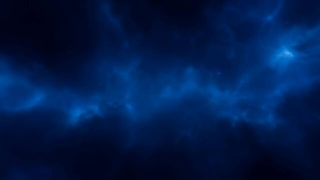 Abstract blue cloud formations with glowing light effects. Ideal for backgrounds in technology, science, or creative projects