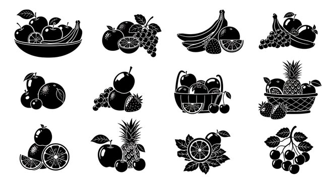 Vector illustration of various insects and spiders.