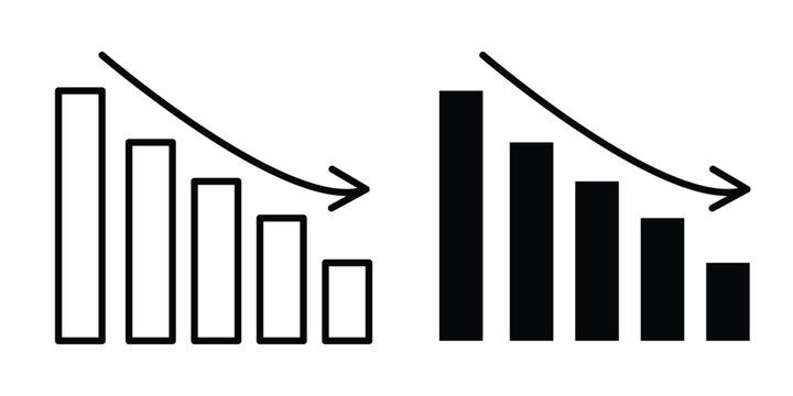 Chat arrow down icon vector bundle in black