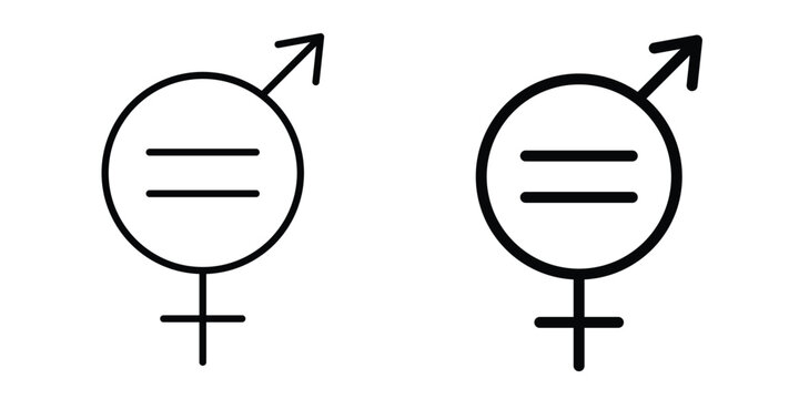 Equality icon vector bundle in black