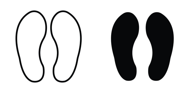 Soles icon vector bundle in black