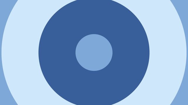 Abstract cute pastel blue concentric circles tunnel background loop