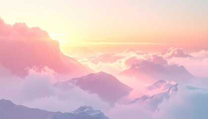 Obraz premium Soft Pink Cloudscape