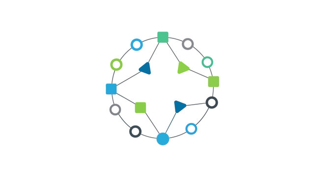Abstract illustration of a network diagram showcasing connections and relationships no commas at