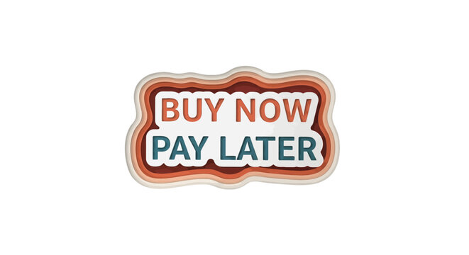 Buy now pay later retail promotion sticker