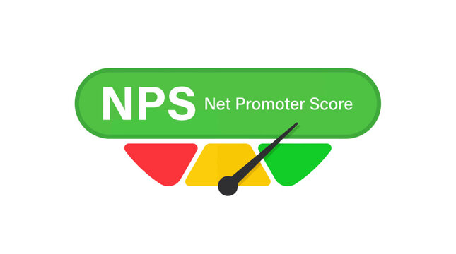 Net promoter score nps gauge meter icon showing positive customer satisfaction rating