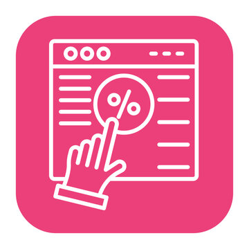 Click Rate Vector Icon