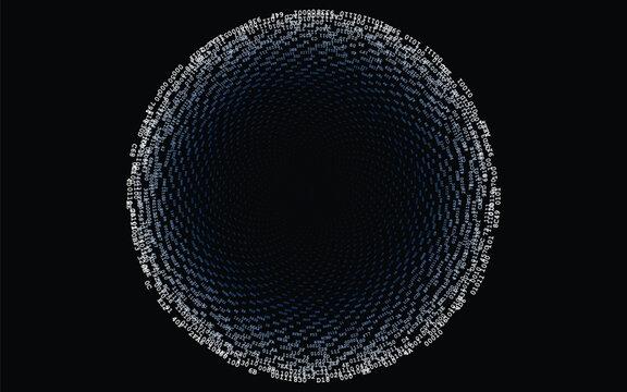 Modern Abstract Typography Spiral Vortex Background